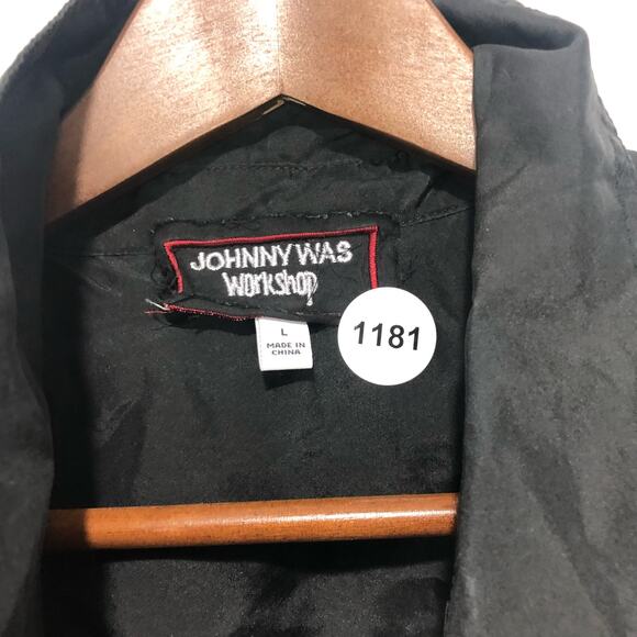 Johnny Was Women's Alexandria Embroidered Relaxed Silk Shirt Size L - Picture 10 of 10